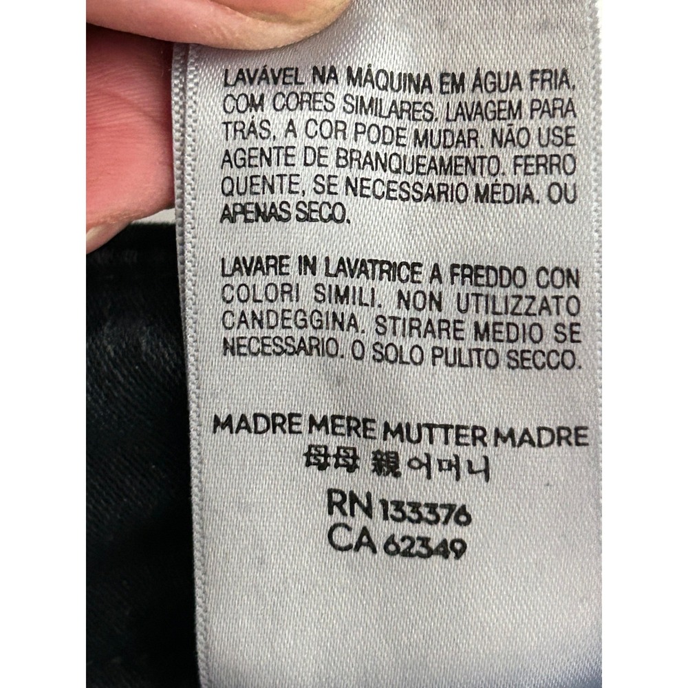 Mother The High Waisted Looker Skinny Jeans Blackbird Star Embroidered size 25 - Picture 13 of 13